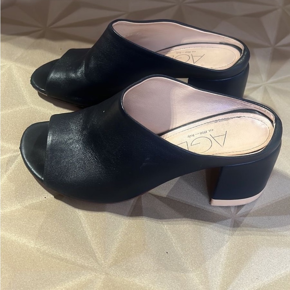 AGL Women's Classic Black heeled mules size EU 36 - Picture 2 of 8
